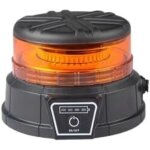 Gyrophare rechargeable sans fil base magnetique, avec ventouse, 3 types de clignotements, protection ...