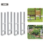 H - ancre support de poteau pour carports cltures support de poteau en h support  sceller 91mm 4 pieces ...