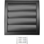 H&c vent grille aeration 190x190mm avec clapet et moustiquaire ? anti retour lamelles mobiles? evacuation ...