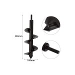 Tarire, mche tarire pour perceuse jardin foreuse  100mm x 300mm + gants, jardin tarire pour percer ...