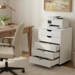 H. j wedoo armoire � tiroirs � roulettes, meuble de classement mobile avec 5 tiroirs, sous un bureau, ...