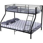 H. j wedoo - cadre de lit superpos en mtal cadre solide, avec sommier  lattes dortoir pour chambre ...