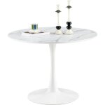 H. j wedoo - table de salle  manger, ronde, moderne, table de bar, bureau, convient pour la cuisine, ...