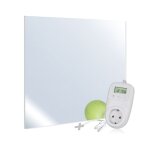 H320 chauffage infrarouge miroir 320 w avec thermostat th10 ? panneau chauffant compact avec technologie ...
