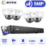 H500 poe kit de vid�osurveillance 6mp nvr 4x 5mp ip poe cam�ras syst�me de cam�ra ext�rieure, ip67 r�sistant ...