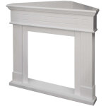 Habillage d'angle de chemin�e en bois l110xp63xh102, blanc ford