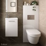 Habillage bti support wc unit - blanc brillant