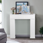 Habillage chemin�e avec rangement int�gr� - fa�ade de chemin�e murale style classique pour salon chambre ...