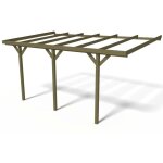 Habitat et jardin - carport bois adossé voiture ' solar 2 ' - 300 x 454 x 245 cm Habitat et jardin - carport bois adossé voiture ' solar 2 ' - 300 x 454 x 245 cm