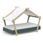 Habitat et jardin - lit cabane surlev enfant ' lodge ' - 70 x 140 cm - vert