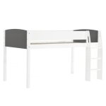 Habitat et jardin - lit mezzanine en bois pour enfant 'alia' - 90 x 190 cm - blanc / gris Habitat et jardin - lit mezzanine en bois pour enfant 'alia' - 90 x 190 cm - blanc / gris