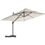 Habitat et jardin - parasol jardin d�port� en aluminium 'sky 4' - 3 x 4 m - ecru