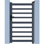 Habitat et jardin - portillon aluminium ajouré 'marius' - 100 x 120 cm - gris Habitat et jardin - portillon aluminium ajouré 'marius' - 100 x 120 cm - gris