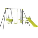Portique en m�tal  ludo ii  avec 4 agr�s - 315 x 225 x 195 cm - vert