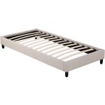 Habitat et jardin - sommier tapissier � lattes - 90 x 190 cm - 20 lattes - blanc