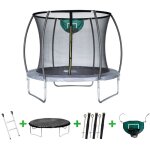 Habitat et jardin - trampoline avec filet intrieur 'jumper' -  4, 60 m - gris