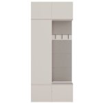 Haga - porte - manteau 3 crochets et armoire - vestiaire d'entr�e avec si�ge 238x100x35 cm - beige cachemire ...