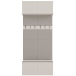 Topeshop - haga - porte - manteau 6 crochets - vestiaire d'entrée avec siège 238x100x35 cm - beige cachemire ... Topeshop - haga - porte - manteau 6 crochets - vestiaire d'entrée avec siège 238x100x35 cm - beige cachemire ...