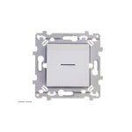 Interrupteur ou va - et - vient � voyant hager essensya finition: blanc - griffes: avec griffes