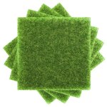 Haie artificielle 4 plantes vertes simulées, 30 x 30 cm Haie artificielle 4 plantes vertes simulées, 30 x 30 cm