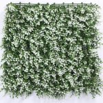 Haie artificielle 50 cm x 50 cm, protection et intimit� pour jardin, toile de fond murale en gazon synth�tique ...