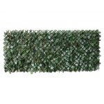 Haie artificielle avec feuilles de lierre et treillis en bois. extinction maximale 2mx1m. structure autoportan ...