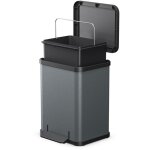 Hailo - poubelle à pédale oko uno plus m 17l gris foncé Hailo - poubelle à pédale oko uno plus m 17l gris foncé