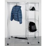 Haku moebel - portant sur roulettes 123x45x181 cm en m�tal chrom�