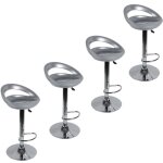 Haloyo - lot de 4 tabourets de bar, chaise de bar contemporains en plastique  hauteur rglable avec ...