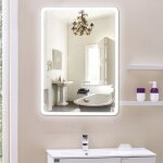 Haloyo - 60 x 80 cm miroir lumineux de salle de bain avec interrupteur tactile , blanc froid