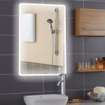 Haloyo - 70 x 120 cm miroir lumineux de salle de bain avec interrupteur tactile ®, blanc froid Haloyo - 70 x 120 cm miroir lumineux de salle de bain avec interrupteur tactile ®, blanc froid