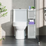 Haloyo - meuble salle de bain colonne , wc rangement, 22 x 20 x 75 cm, blanc
