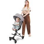 Haloyo poussette, poussette pour bb, poussette de rangement, avec harnais de scurit, 30x55x86. 5cm, ...