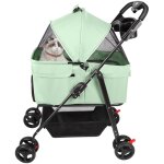 Haloyo� poussette pour chien � 4 roues, poussette buggy, chariot pour chat portable avec panier de rangement ...