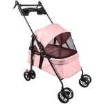 Haloyo� poussette pour chien � 4 roues, poussette buggy, chariot pour chat portable avec panier de rangement ...