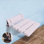 Haloyo - siège rabattable pour douche mural ®, peu encombrant, 33 x 32 x 5cm, blanc Haloyo - siège rabattable pour douche mural ®, peu encombrant, 33 x 32 x 5cm, blanc