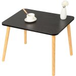 Haloyo� table basse, table de salon moderne minimaliste, assemblage facile, 60x40x40cm, noir