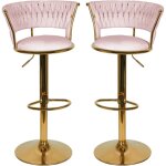 Haloyo� tabouret bar, lot de 2 chaises de bar, chaise haute cuisine pour salle � manger, salon, bistro, ...