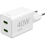 Hama - schnellladegert, gan, 2x usb - c, super - mini - ladegert, pd, 40 w, wei chargeur usb 40 w ...