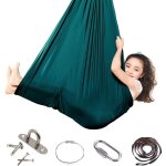 Hamac balan�oire elastic sensoriel pour enfants th�rapie autisme - 280 x 150 cm, vert fonc�