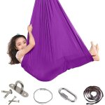 Hamac balan�oire elastic sensoriel pour enfants th�rapie autisme - 280 x 150 cm, violet fonc�