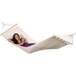 Hamac  barre simple en coton, blanc