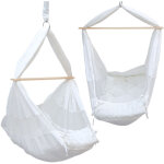 Hamac pour bébé 70x36x94cm berceau siège suspendu pour babies blanc - dunedesign Hamac pour bébé 70x36x94cm berceau siège suspendu pour babies blanc - dunedesign