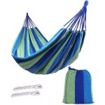 Hamac brsilien d'extrieur en coton doux, double largeur, pour 2 personnes, idal pour le camping et ...