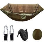Hamac de camping avec filet en taffetas de nylon 210t, tente hamac  ouverture rapide automatique pour ...