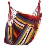 Hamac chaise toile portable confortable chaise à rayures colorées balançoire à corde suspendue pour intérieur, ... Hamac chaise toile portable confortable chaise à rayures colorées balançoire à corde suspendue pour intérieur, ...