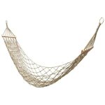 Hamac en corde de coton, hamac suspendu, hamac int�rieur ou ext�rieur, hamac simple avec poteau en bois, ...