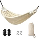 Hamac de jardin boho 200cm �cru 120kg