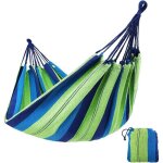 Hamac de jardin simple / double ulisemoutdoor en coton, idal pour le camping, les jardins et les voyages ...