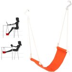 Hamac pied sous bureau orange r�glable, respirant et portable, balan�oire ergonomique pour poste travail ...